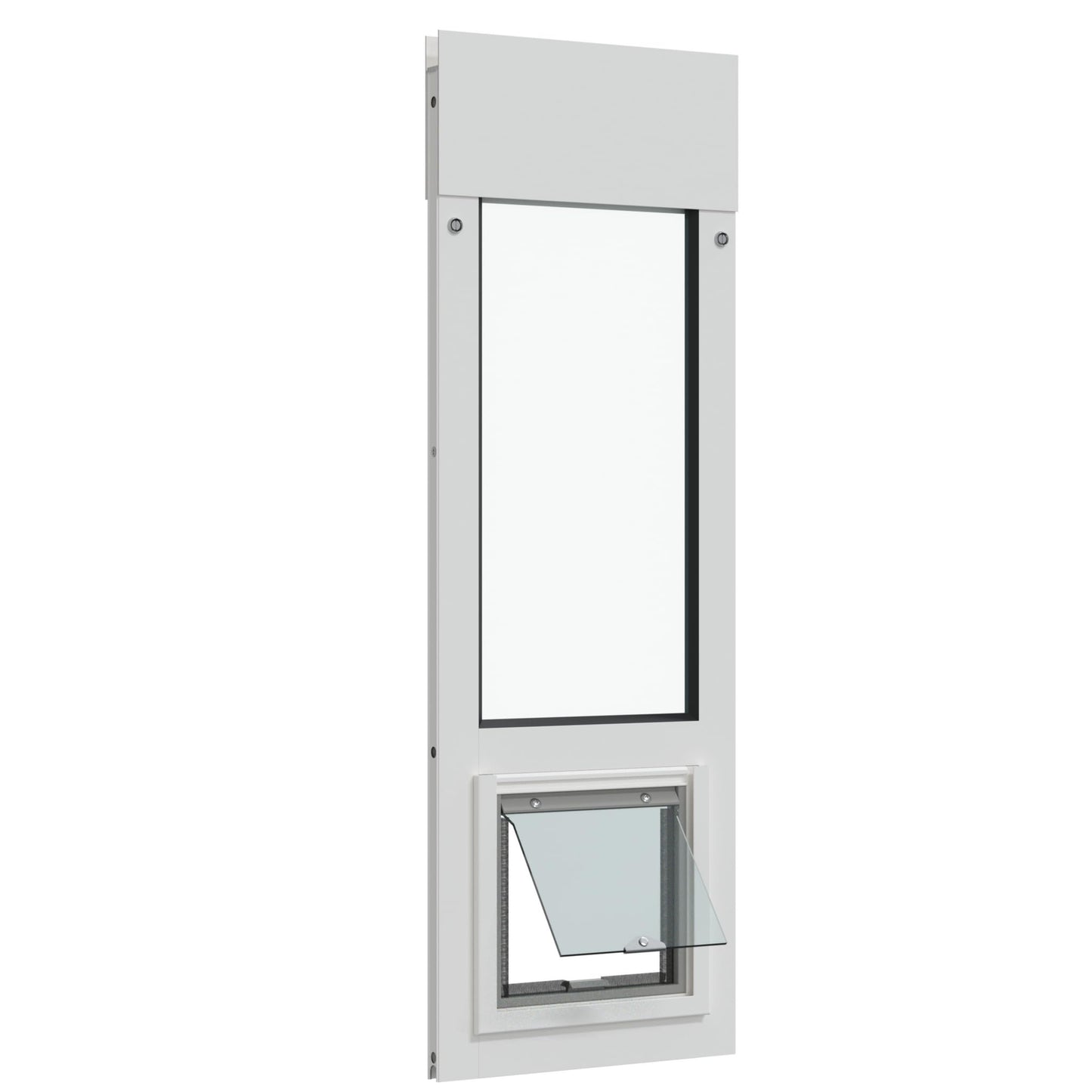 Liberty Cat Door for Horizontal Windows| Cat Door for Vinyl Windows | Sturdy Design for Window Insert | White Frame | 46" - 49" Height Range
