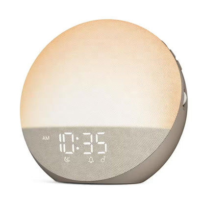 Sunrise Alarm Clock with Bluetooth Speaker for Bedroom, Natural Wake Up, Dimmable Clock, White Noise Machine, Cocoa