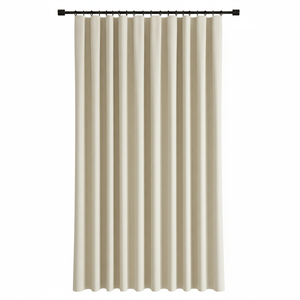 MaKefeile Room Divider Curtains Total Blackout Privacy Curtain Panel Room Thermal Insulated Noise Reduction Curtain for Bedroom Window Living Room Ceiling Track Curtain W 12.5ft × H 8ft Beige.
