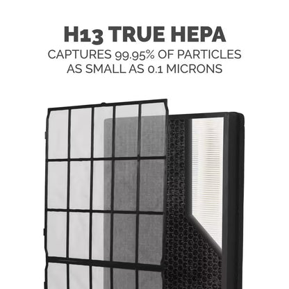 Aeramax SV True HEPA Large Room Tower Air Purifier 1,500 Sq. Ft. for Allergies, Asthma and Odor, ENERGY STAR